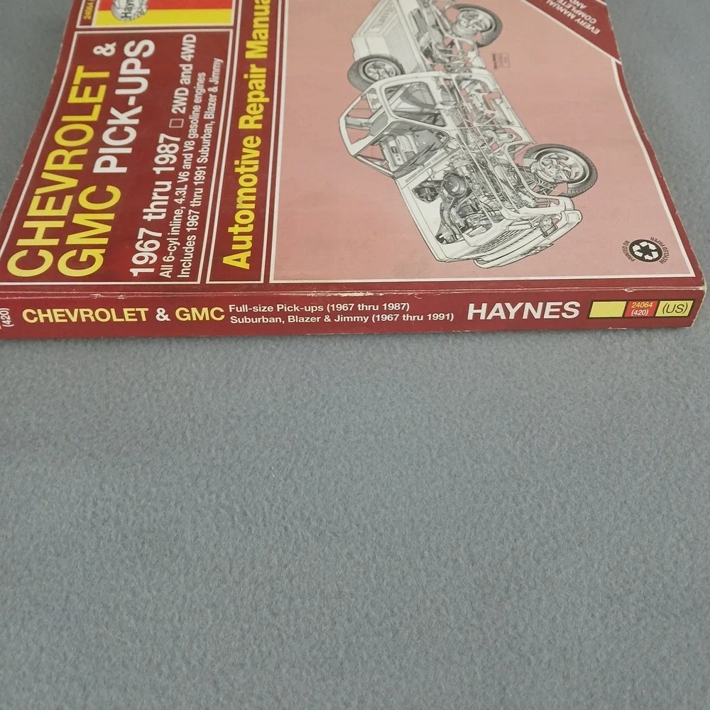 Haynes Chevrolet GMC Pick-Ups Repair Manual 1967-1987 2WD 4WD #24064